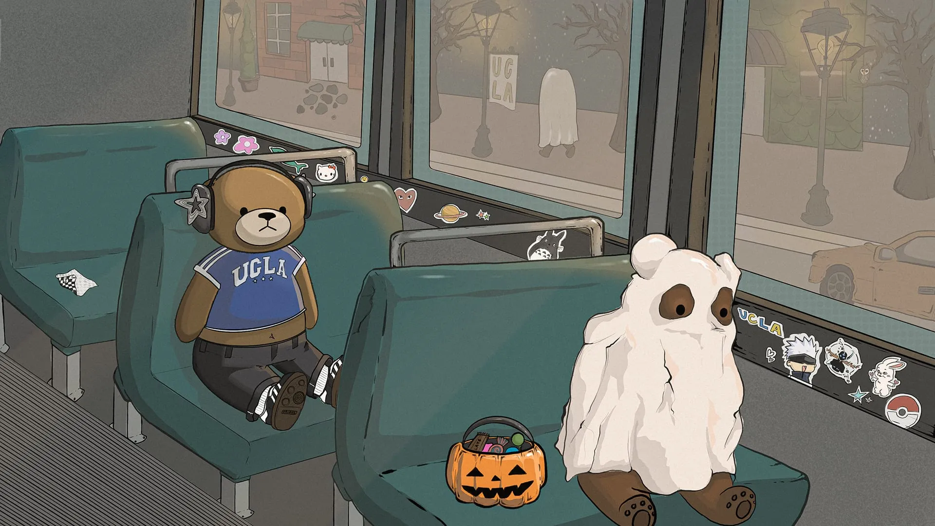 Halloween at UCLA - bearbus